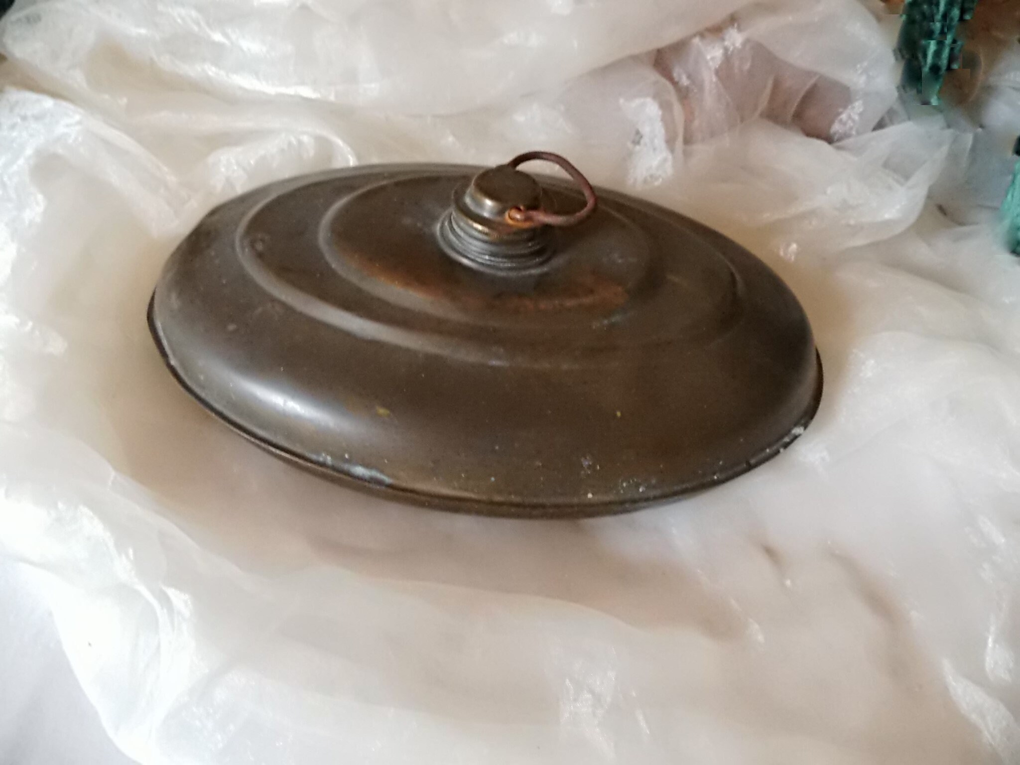 Antike Wärmflasche aus Metall, 40er Jahre mit Gebrauchsspuren und Patina, shabby Bettwärmer für Sammler alter Gebrauchsgüter, ART 1114996440