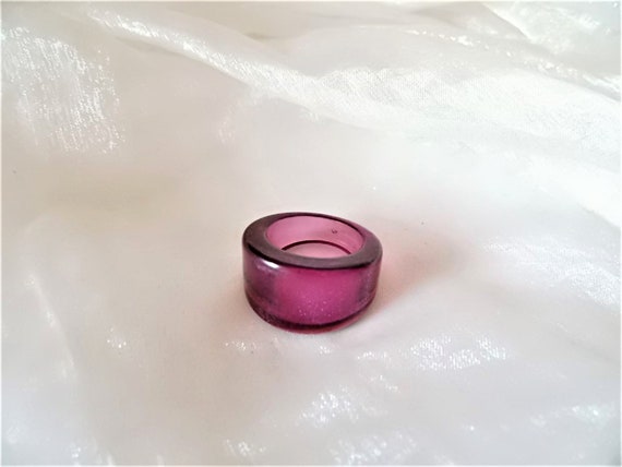 smooth purple ring classic statement ring 80s as … - image 3
