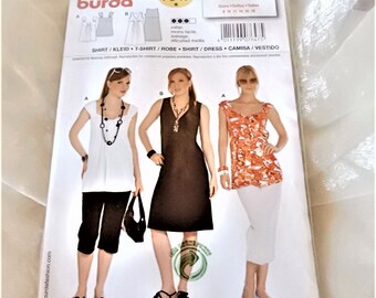 Pattern burda, pattern for shirt/dress of the 70s, shirt/dress pattern for sizes 34,36,38,40,42,44, tailor, hobby sewer, fans of the 70s