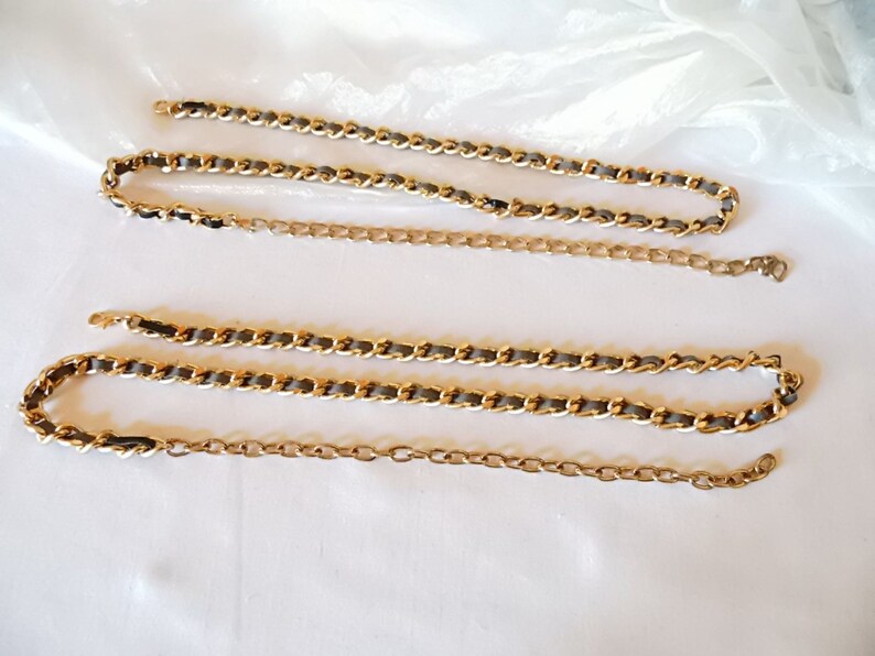 gift women,for classic outfit Vintage metal belt gold color with leather strap simple,discreet and poppy, jewelry belt 70s