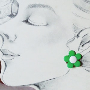Flower ear clips, beautiful small earrings 70s, hippie flower earrings, gift for women, ART 613353560