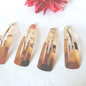 4 hair clips for clipping gold-colored, classic hair accessories of the 70s, gift women girls, hair clamp, hair clip, ART 764813114
