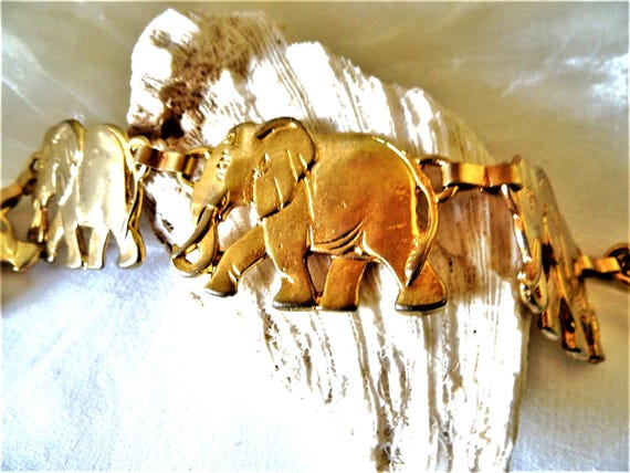 Vintage Silver Tone Metal Elephant Chain Belt Vintage Anne Klein Elephant Chainbelt / Silver Chainbelt  main image 3