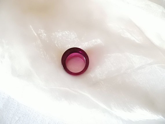 smooth purple ring classic statement ring 80s as … - image 2