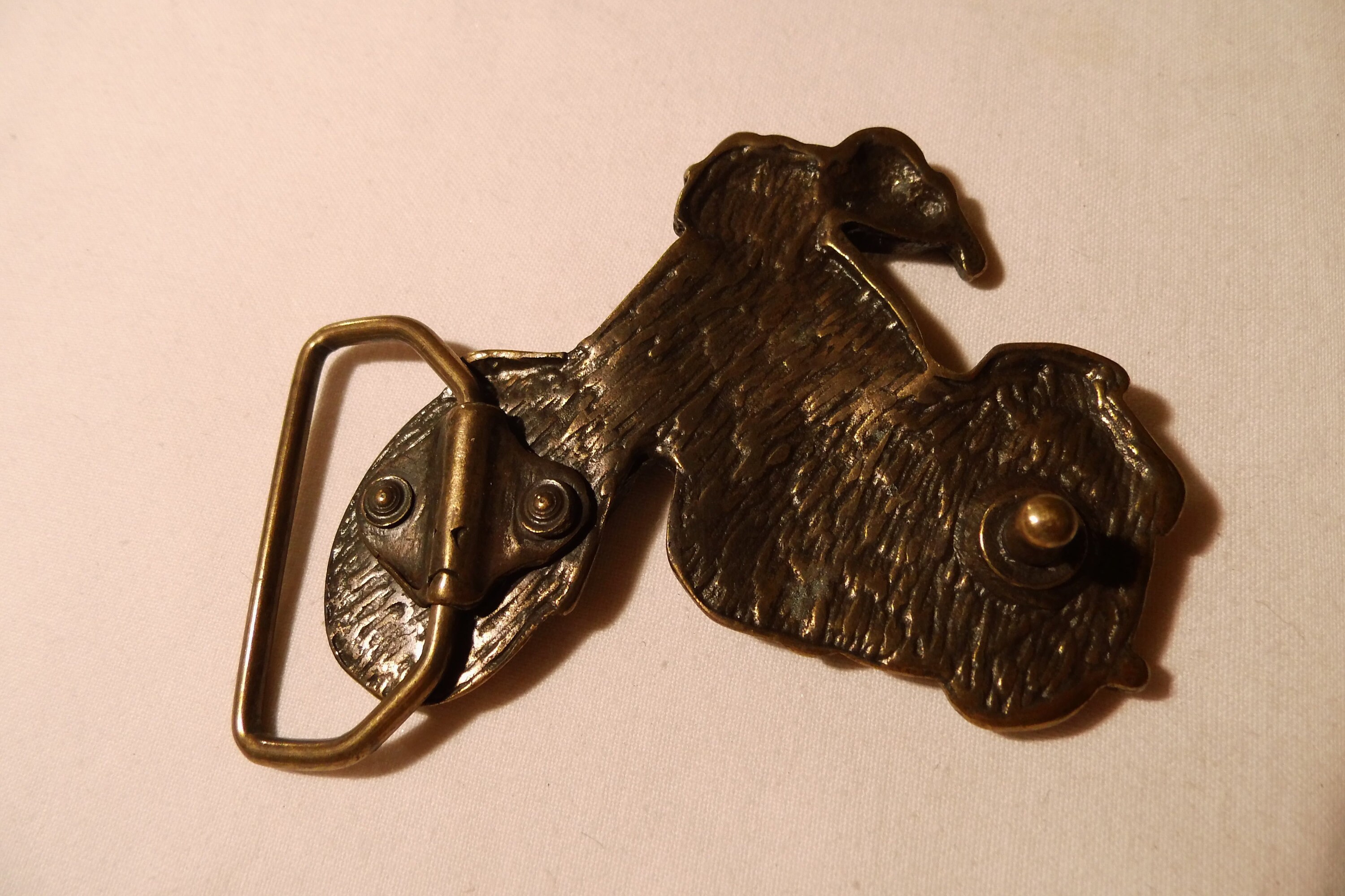 Boucle De Ceinture Vintage Bell Company - Motif Casque En Bronze Massif Pour Moto Et Voiture