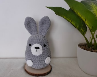 Crocheted bunny made of plush yarn, Easter bunny, Easter decoration, gift