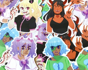 Stickers résistants aux intempéries Monster Girls