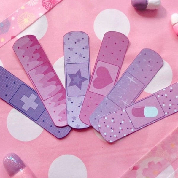 12 pack Pinks & Purples Menhera Bandage Stickers