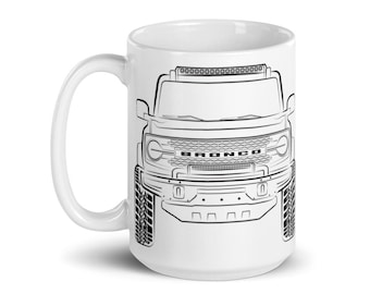 Ford Bronco Mug: Detailed Graphic, Car Guy Gift (11oz & 15oz)