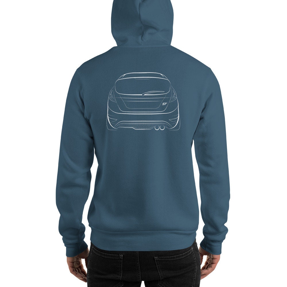 Ford Fiesta ST Double Sided Graphic Hoodie Hooded Sweatshirt