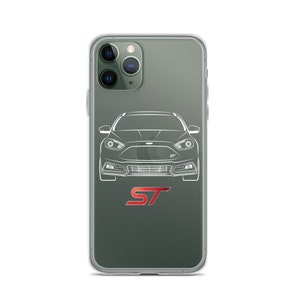 Ford Focus ST iPhone Case *WHITE GRAPHIC*, Gifts For Car Guys, Birthday Gifts For Men