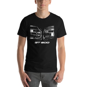 2020 New Ford Mustang Shelby GT500 Cobra Front & Back Graphic T-Shirt Short-Sleeve Unisex, Gifts For Car Guys, Birthday Gifts For Men