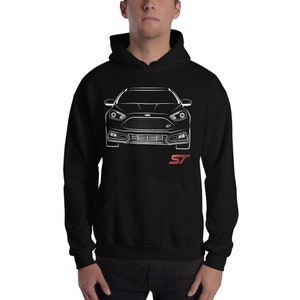 MK3 Ford Focus ST Double Sided Graphic Hoodie, Gifts For Car Guys, Birthday Gifts For Men