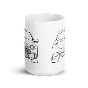 MK3 Ford Focus RS Double Sided Mug 11oz & 15oz, Gifts For Car Guys, Birthday Gifts For Men, 2016-2018, 2017