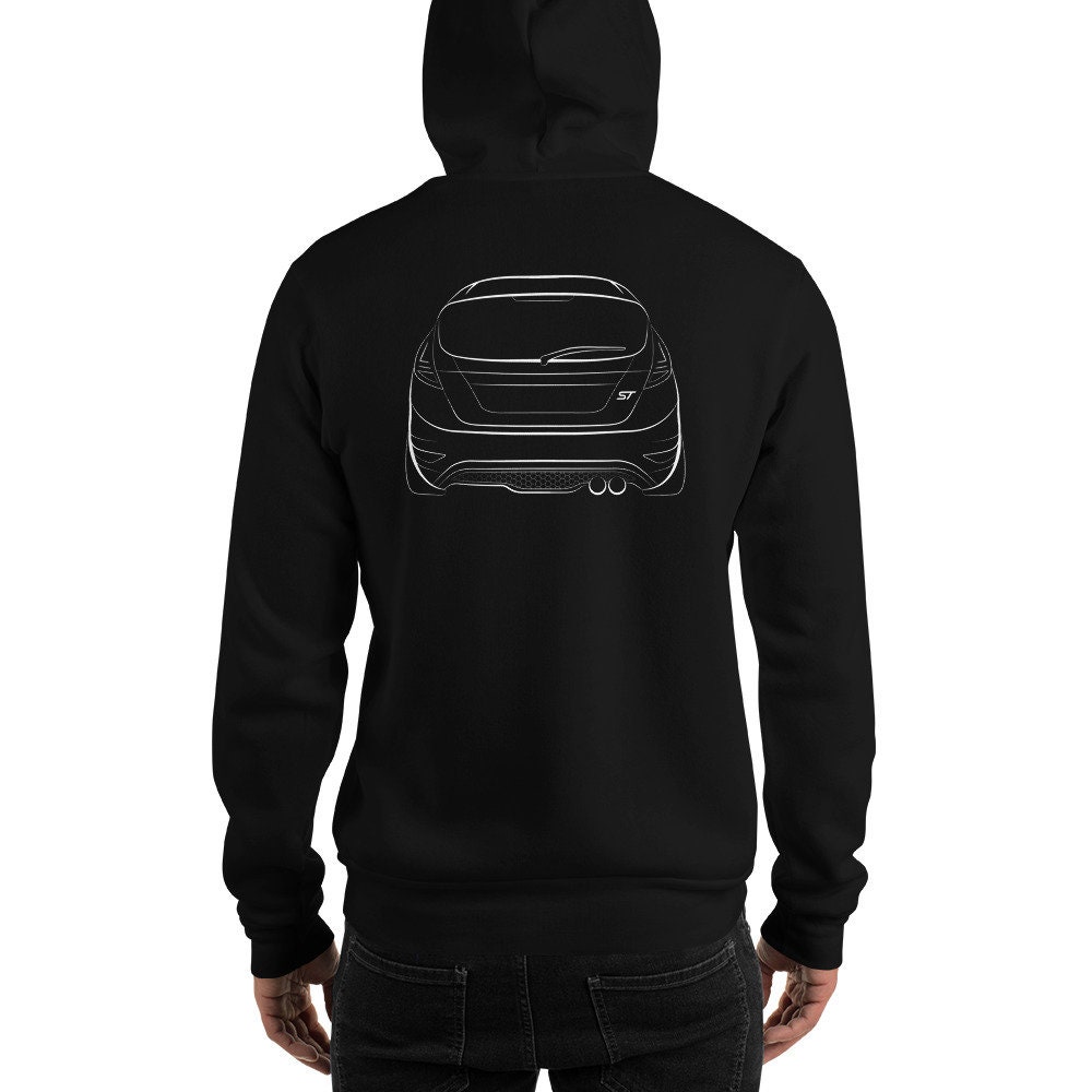 Ford Fiesta ST Double Sided Graphic Hoodie Hooded Sweatshirt