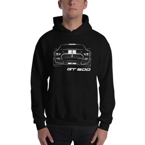 2020 New Ford Mustang Shelby GT500 Cobra Double Sided Graphic Hoodie Hooded Sweatshirt, Gifts For Car Guys, Birthday Gifts For Men, S550