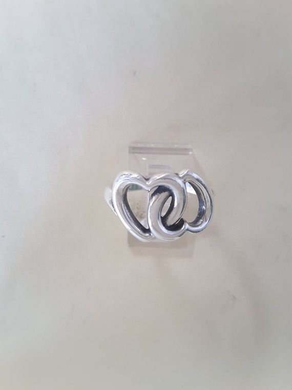 James Avery Linked Hearts Ring Sterling Heart Ring Double Etsy