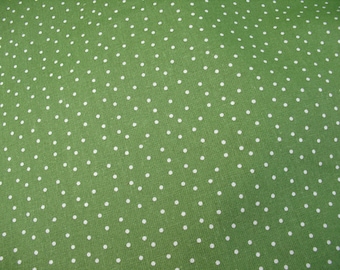Fabric acufactum, green, with dots
