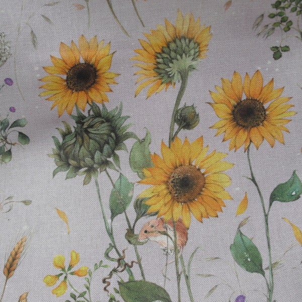 Fabric acufactum, sunflower field, Daniela Drescher