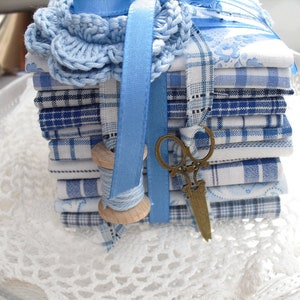 Fabric package of antique farmer's fabrics