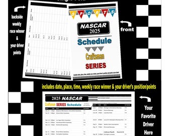 NASCAR 2025 CRAFTSMAN Series Schedule Digital Download