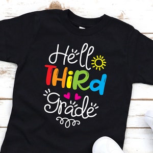 Hello 3rd Grade Shirt | Back to School Shirt | 3rd Grade Teacher Gift | First Day of School | 3rd Grade Outfit | Third Grade | kids shirt