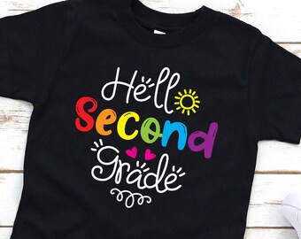 Hello 2nd Grade Shirt | Back to School Shirt | 2nd Grade Teacher Gift | First Day of School | 2nd Grade Outfit | Second Grade | kids shirt