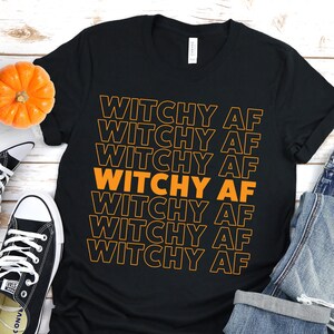 Witchy AF | Hexe Shirt | Hexe Geschenk | Halloween-Shirt | Halloween Hexe | Trick oder behandeln Shirt | Halloween-Geschenk | Womens Halloween Shirt