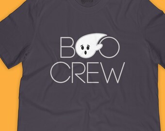 ハロウィン ブー クルー ゴースト シャツ | トリック オア トリート T シャツ | ハロウィン ギフトに最適 | ゴースト クルー | BOO