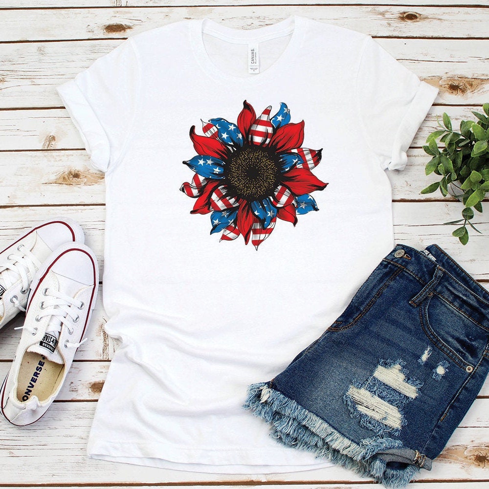 4th of July Shirt Sunflower Shirt 