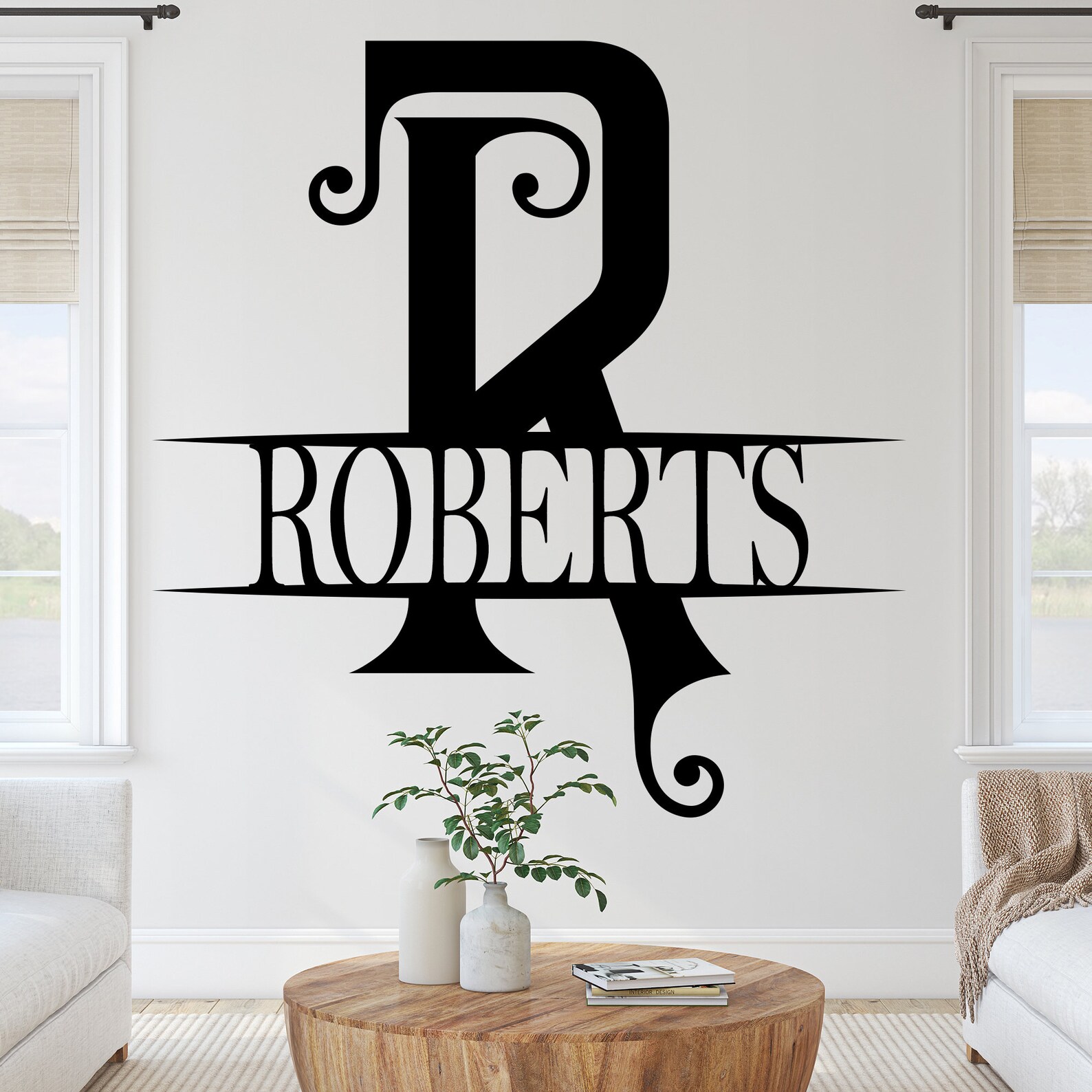 Custom CNC Cut Metal Wall Art Monograms Made to Order Etsy