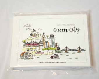 Queen City Pack of Greeting Cards (10)