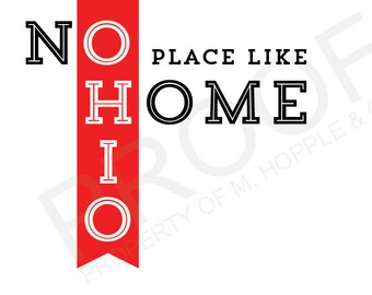 No Place Like Home Ohio Postcard