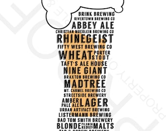 Drink Local Cincinnati Breweries Art Print