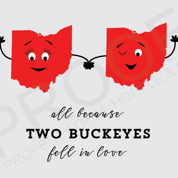 All Because Two Buckeyes Fell in Love Postcard