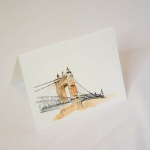 Cartolina di auguri singola ponte di Roebling
