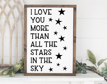 I Love You More Than The Stars In The Sky Etsy