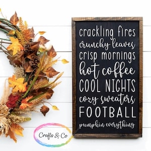 SVG Fall, Autumn, Leaves, Cozy Sweaters, Hot Coffee, Football, Pumpkin, List, Digital File