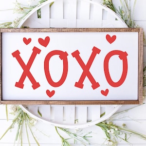 SVG XOXO, Knuffels en Kusjes, harten, Valentijnsdag, DIGITAAL Bestand
