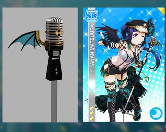 Love Live Sunshine Aqours Punk Rock Cosplay Prop Microphone Etsy