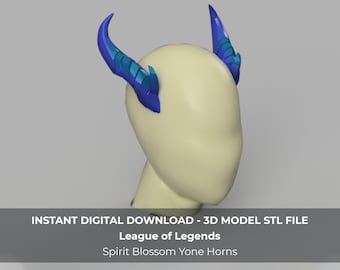 League of Legends LoL Spirit Blossom Yone Cosplay Horns 3D Model STL Files