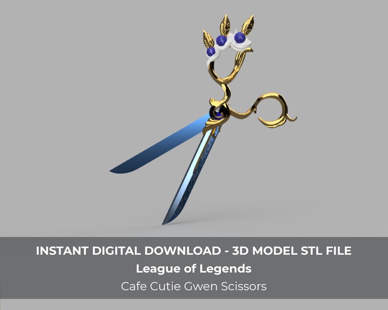 Cafe Cutie Gwen Scissor Blade Cosplay Prop STL File 3D Model - Etsy