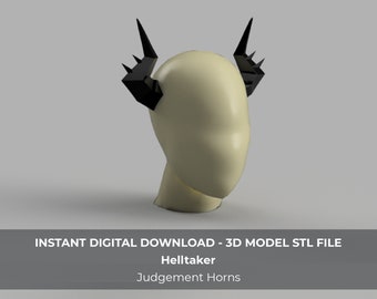 Helltaker Judgement Cosplay Hoorns 3D Model STL Bestanden