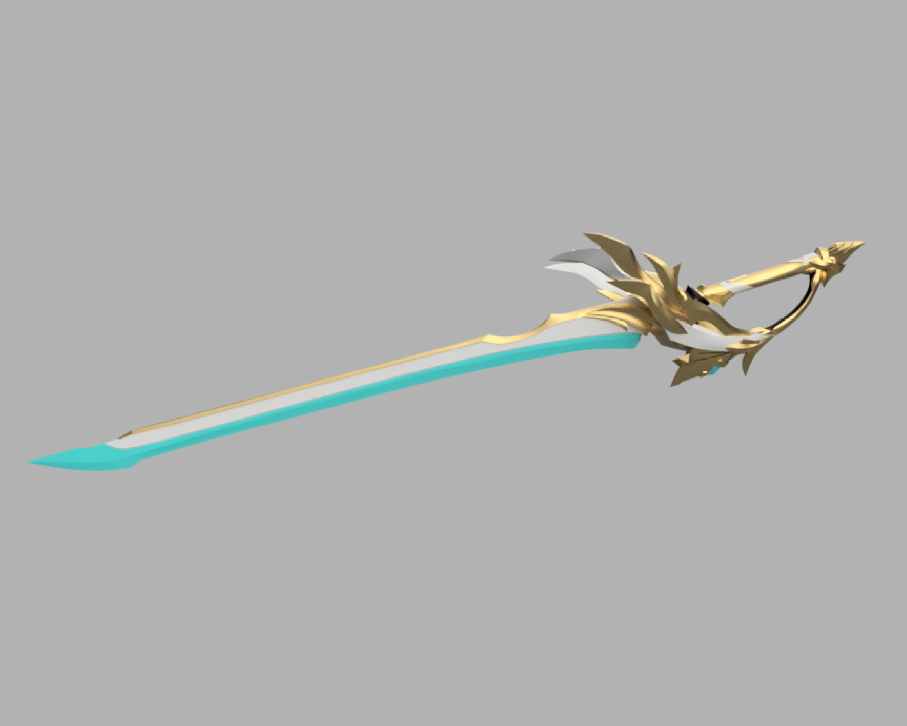 Genshin Impact Aquila Favonia Cosplay Sword 3D Printed Cosplay - Etsy ...