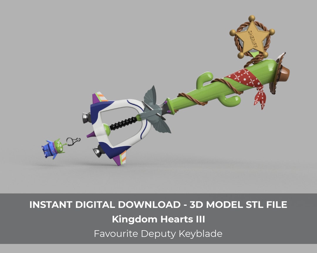 Kingdom Hearts My Favorite Deputy Keyblade 3D Model STL File - Etsy