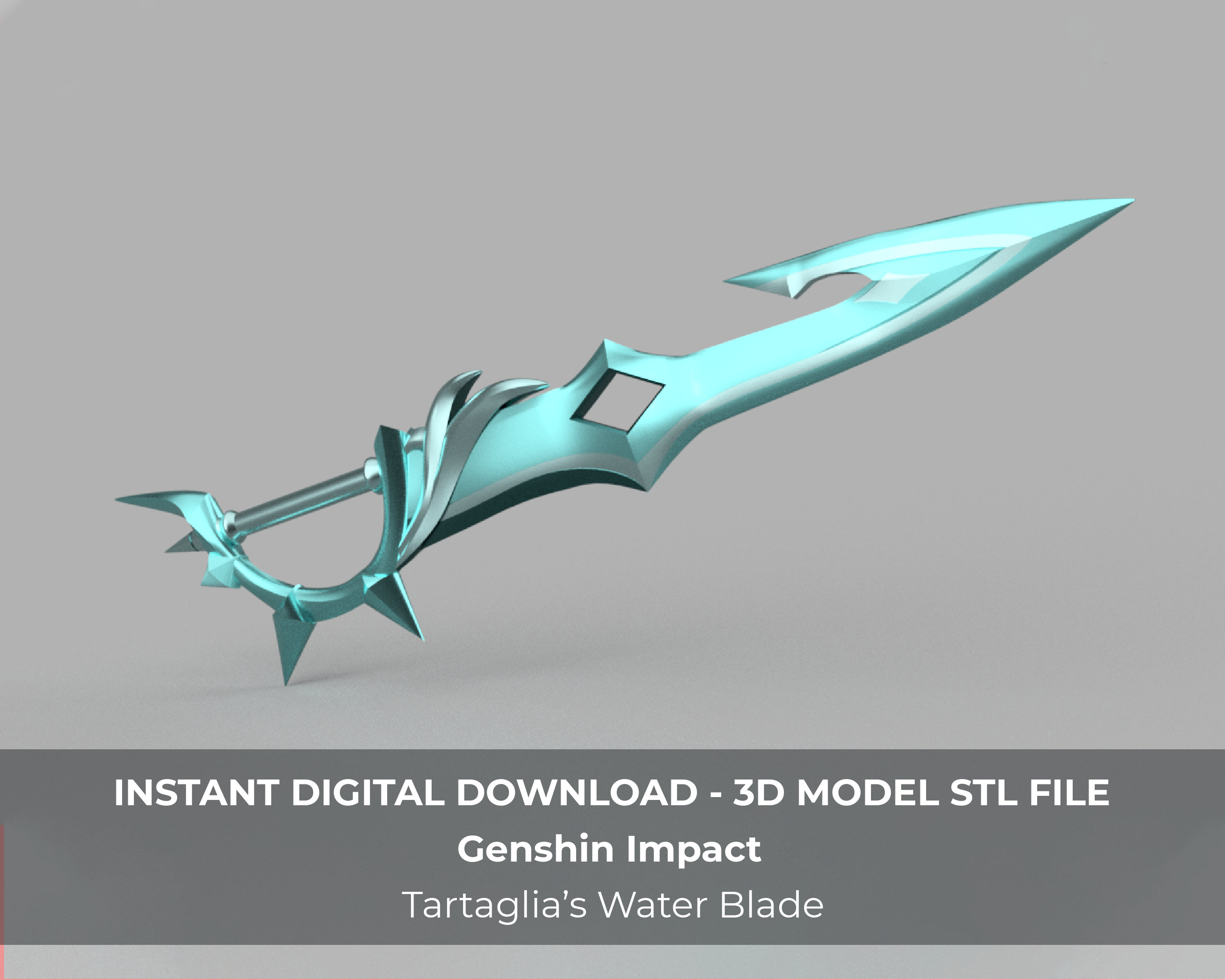 Genshin Impact Tartaglia Childe Water Blade Cosplay Sword 3D Etsy Ireland