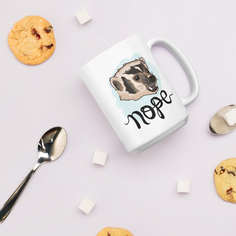 NOPE Badger Mug image 3