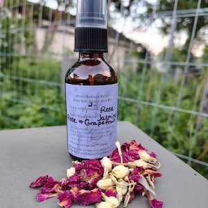 Jasmine, Grapefruit & Rose Witch Hazel Facial Mask or Room Spray for calming, relaxing, moisturizing, sleep, hydration, toning, aromatherapy