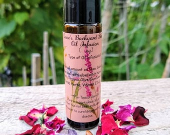 Essential Oil Anointing Spiritual Roller Blend w/ Rose, Chamomile, Frankincense & Bergamot in Mugwort Infused Oil Meditation Calm