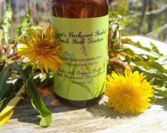 Dandelion Tincture (Taraxacum officinale) Herbal Supplement Health & Wellness